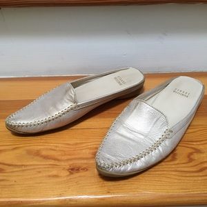 Stuart Weitzman Mules Flat Shoes Metallic 7.5